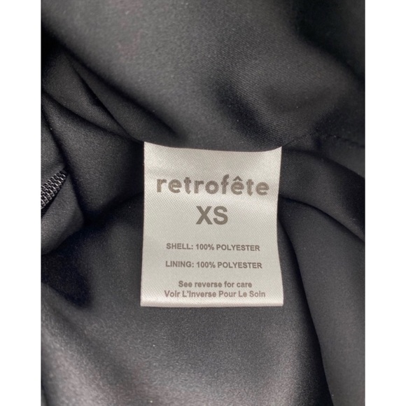 Retrofete Black Mary Sequins Spaghetti Strap Faux Wrap Dress - Picture 9 of 11